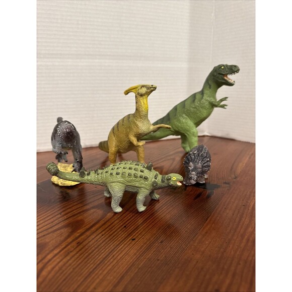 Mixed Lot of 5 Dinosaur Toy Figures Vintage Used - Picture 2 of 14